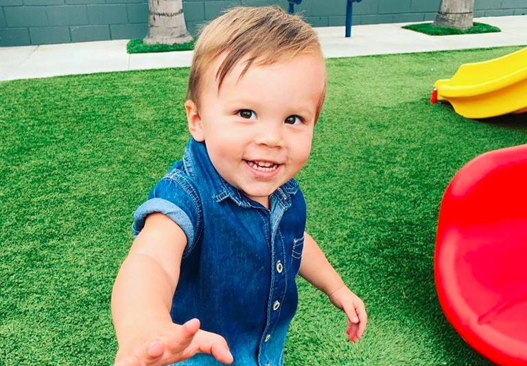 smiling toddler at a Preschool & Daycare Serving North Hollywood & Santa Monica, CA