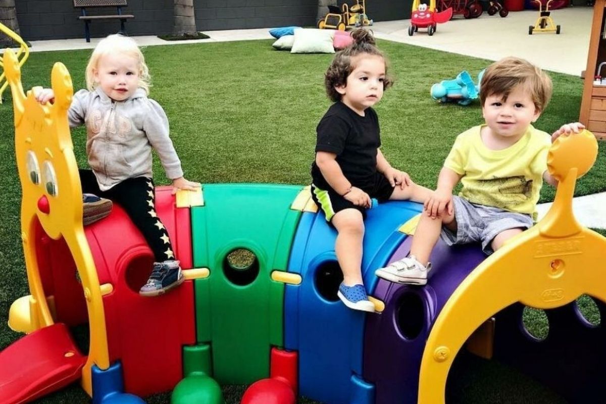 Toddlers plays at a Preschool Daycare