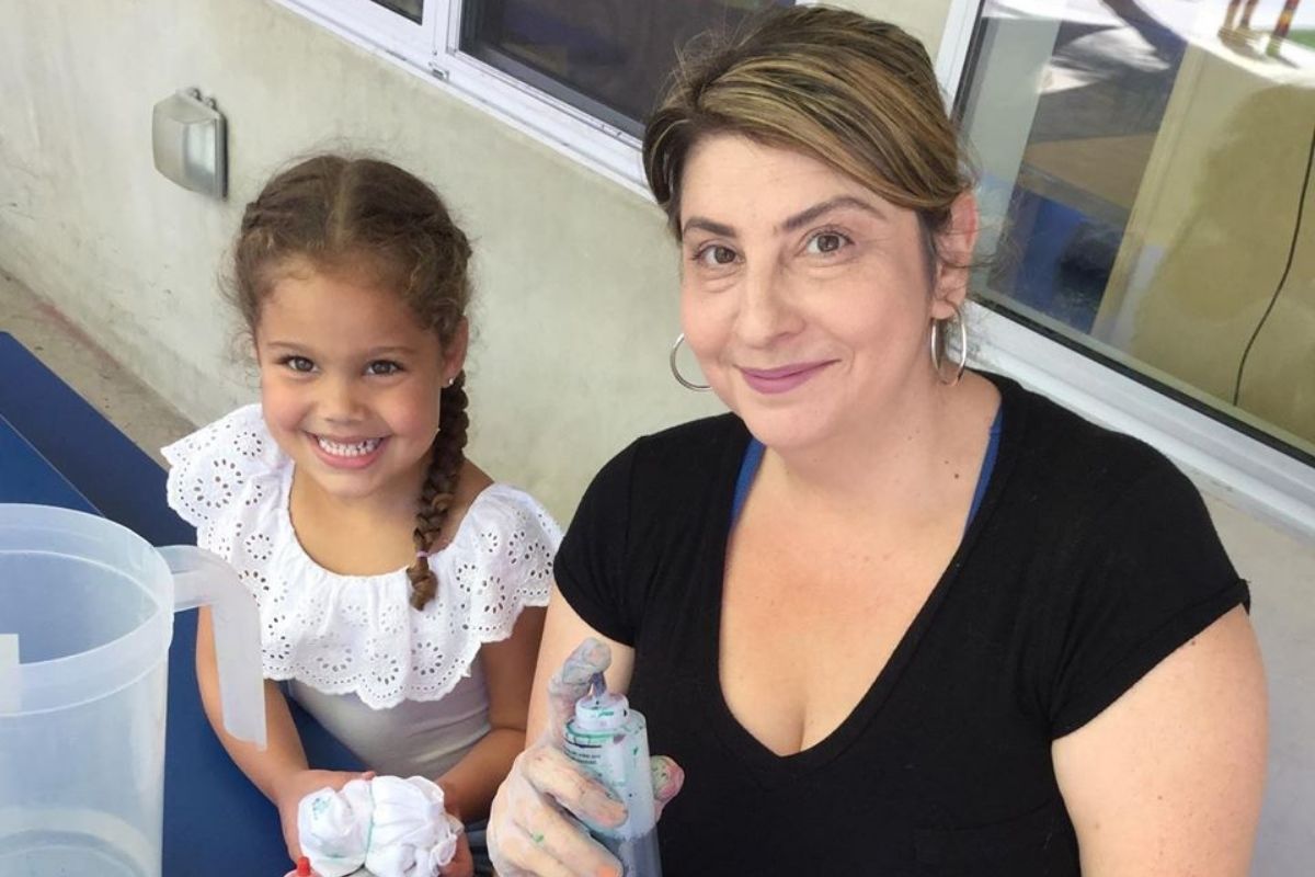 smiling girl with mom at a Preschool & Daycare Serving North Hollywood & Santa Monica, CA