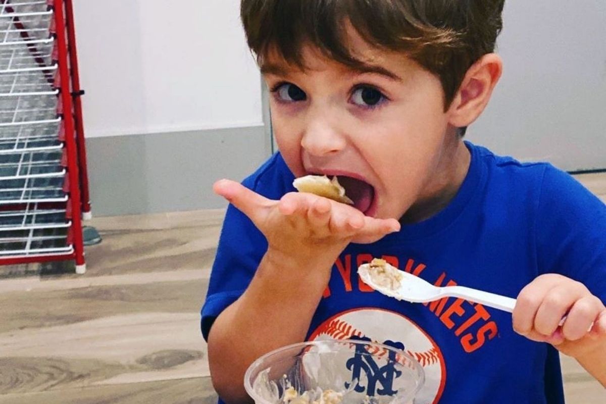 Boy eating at a Preschool-Daycare Serving North Hollywood Santa Monica Van Nuys, CA