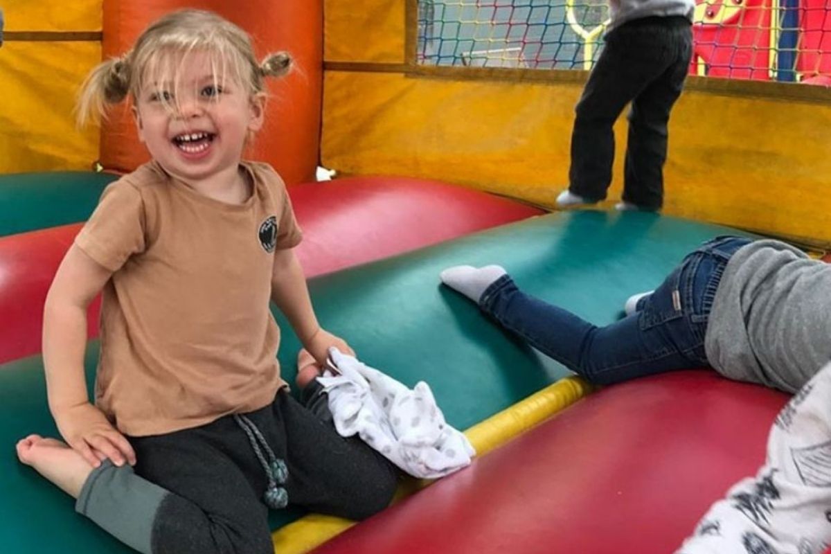 young girl in bouncy castle at a Preschool & Daycare Serving North Hollywood, Santa Monica & Van Nuys, CA