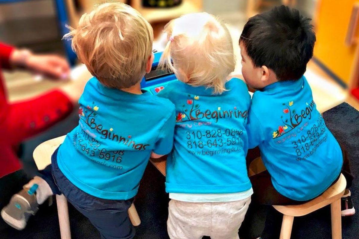 cute babies playing together at a Preschool & Daycare Serving North Hollywood & Santa Monica, CA